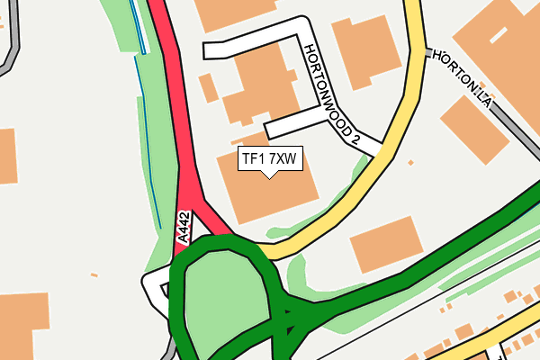 TF1 7XW map - OS OpenMap – Local (Ordnance Survey)