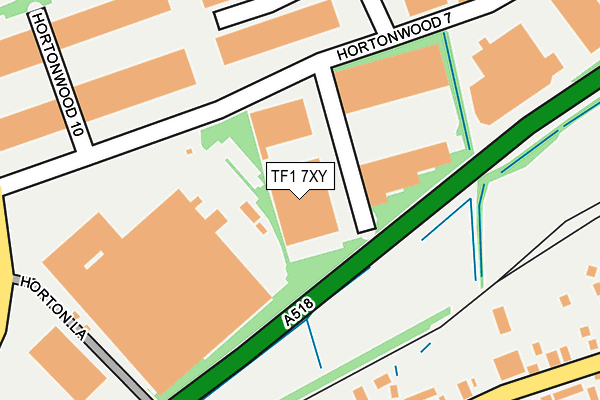 TF1 7XY map - OS OpenMap – Local (Ordnance Survey)