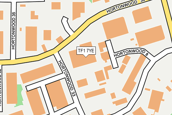 TF1 7YE map - OS OpenMap – Local (Ordnance Survey)