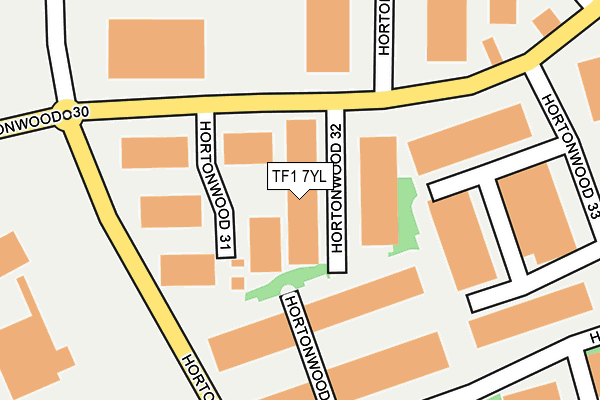 TF1 7YL map - OS OpenMap – Local (Ordnance Survey)