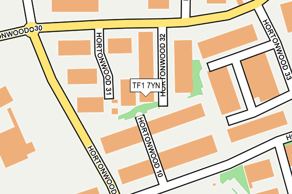 TF1 7YN map - OS OpenMap – Local (Ordnance Survey)