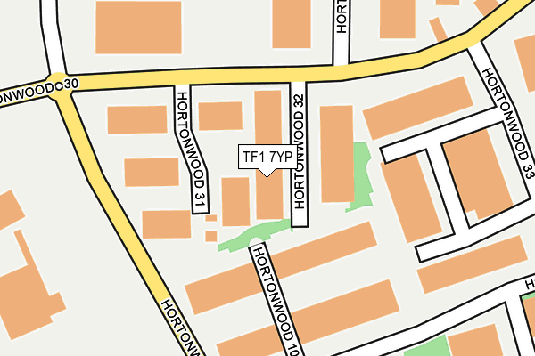 TF1 7YP map - OS OpenMap – Local (Ordnance Survey)