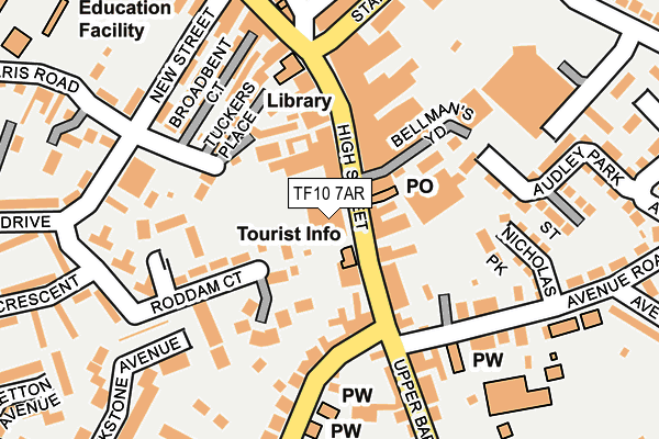 TF10 7AR map - OS OpenMap – Local (Ordnance Survey)