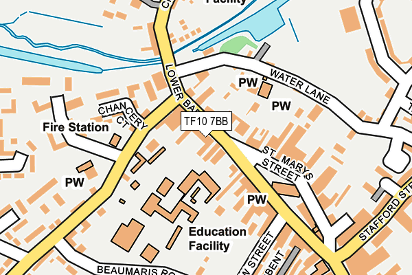 TF10 7BB map - OS OpenMap – Local (Ordnance Survey)