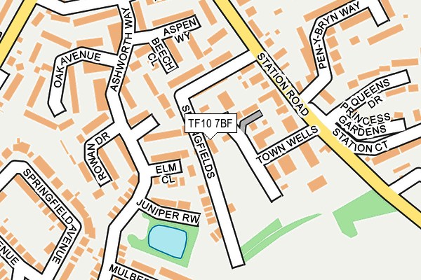 TF10 7BF map - OS OpenMap – Local (Ordnance Survey)