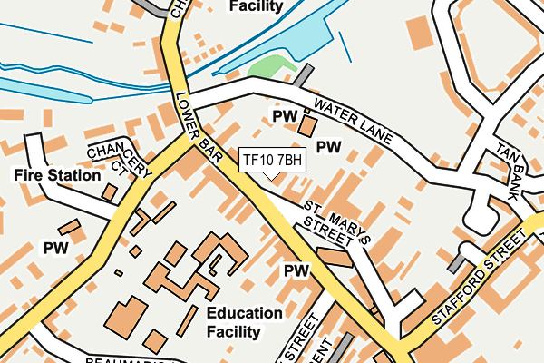 TF10 7BH map - OS OpenMap – Local (Ordnance Survey)