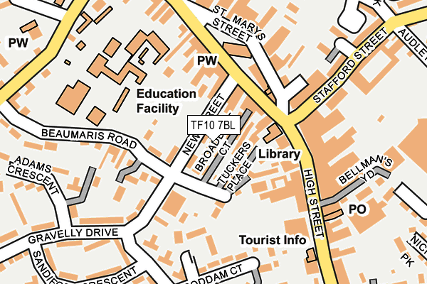 TF10 7BL map - OS OpenMap – Local (Ordnance Survey)