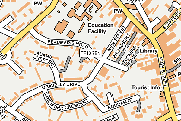 TF10 7BN map - OS OpenMap – Local (Ordnance Survey)