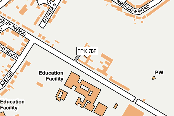 TF10 7BP map - OS OpenMap – Local (Ordnance Survey)