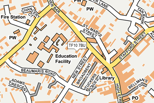 TF10 7BU map - OS OpenMap – Local (Ordnance Survey)