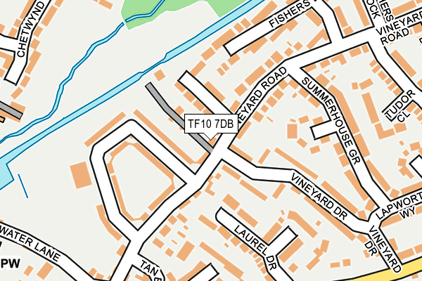 TF10 7DB map - OS OpenMap – Local (Ordnance Survey)