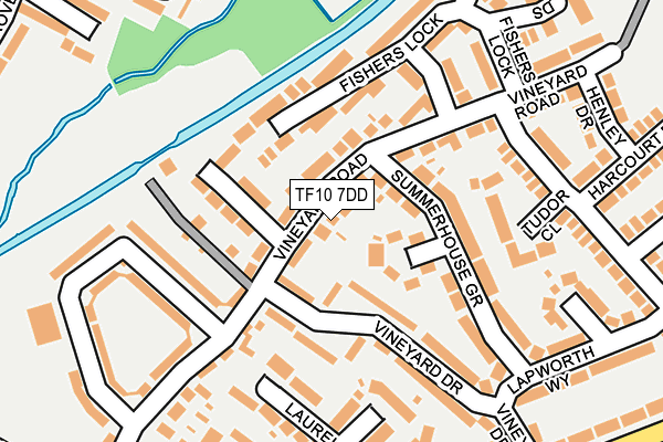 TF10 7DD map - OS OpenMap – Local (Ordnance Survey)