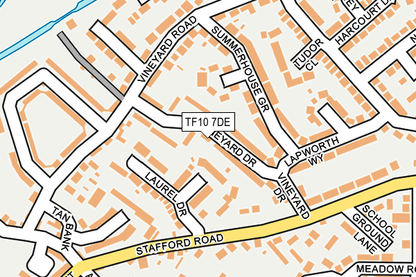 TF10 7DE map - OS OpenMap – Local (Ordnance Survey)