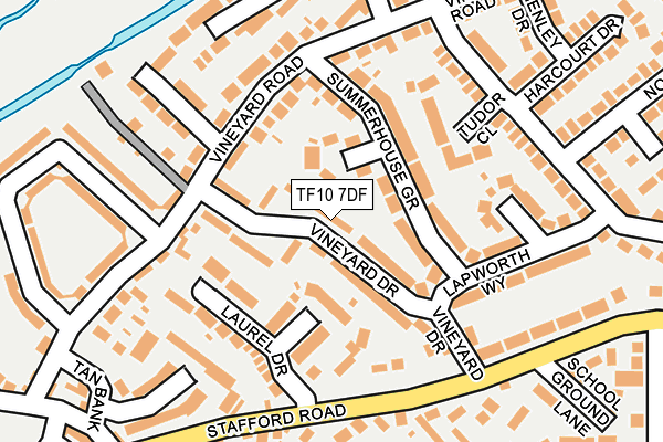 TF10 7DF map - OS OpenMap – Local (Ordnance Survey)