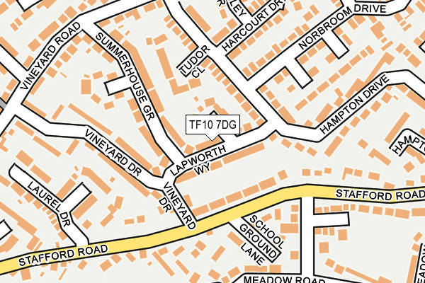 TF10 7DG map - OS OpenMap – Local (Ordnance Survey)