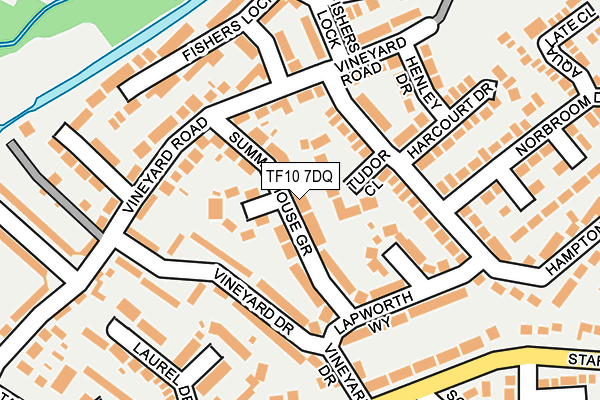 TF10 7DQ map - OS OpenMap – Local (Ordnance Survey)