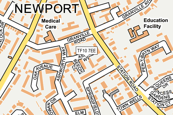 TF10 7EE map - OS OpenMap – Local (Ordnance Survey)