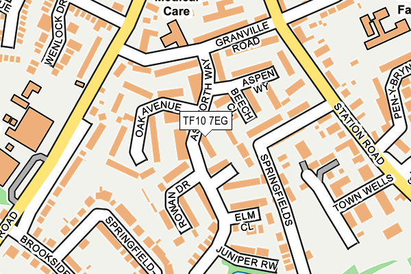 TF10 7EG map - OS OpenMap – Local (Ordnance Survey)