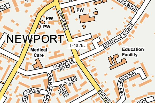 TF10 7EL map - OS OpenMap – Local (Ordnance Survey)