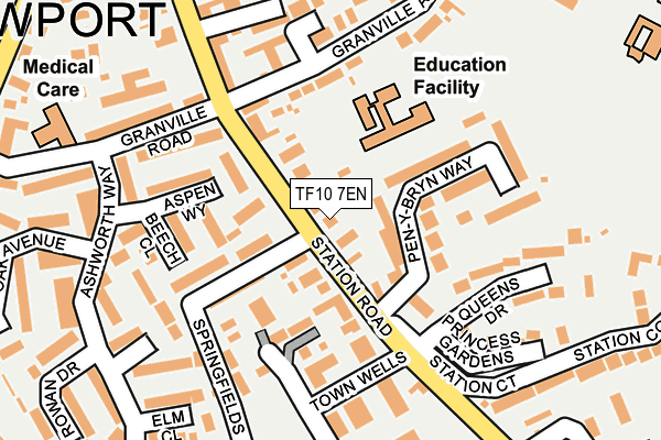 TF10 7EN map - OS OpenMap – Local (Ordnance Survey)