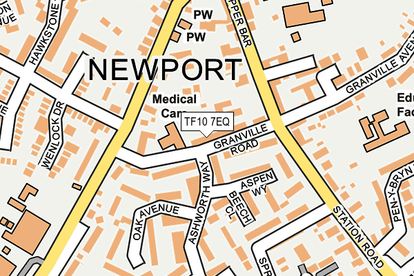 TF10 7EQ map - OS OpenMap – Local (Ordnance Survey)