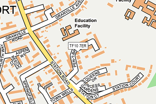 TF10 7ER map - OS OpenMap – Local (Ordnance Survey)