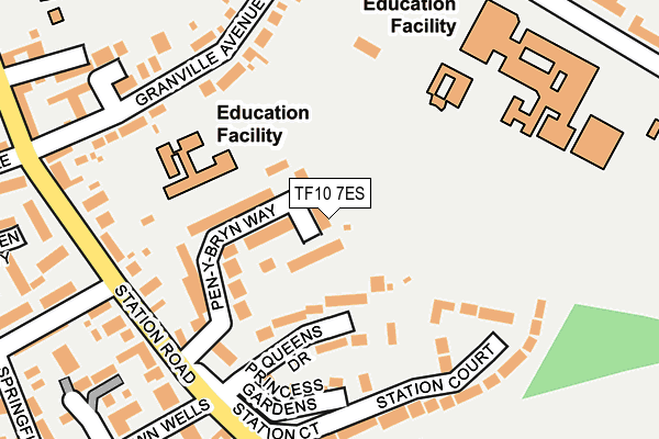 TF10 7ES map - OS OpenMap – Local (Ordnance Survey)