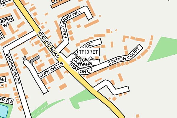 TF10 7ET map - OS OpenMap – Local (Ordnance Survey)