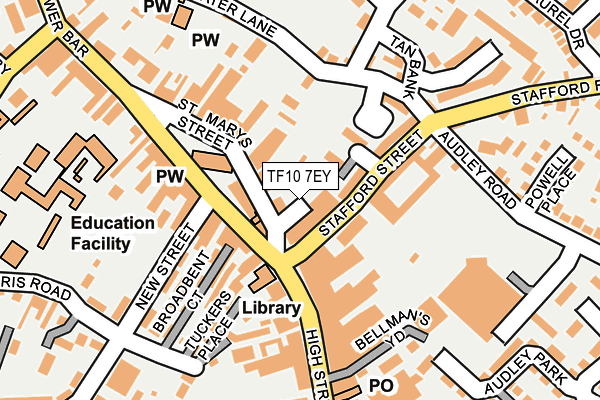 TF10 7EY map - OS OpenMap – Local (Ordnance Survey)