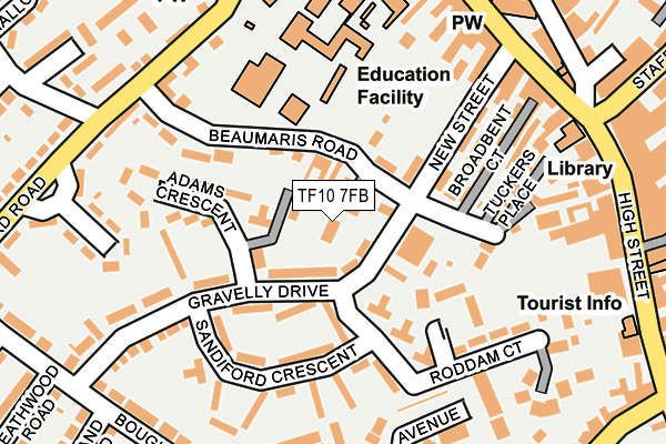 TF10 7FB map - OS OpenMap – Local (Ordnance Survey)
