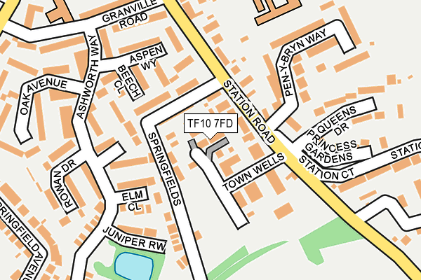 TF10 7FD map - OS OpenMap – Local (Ordnance Survey)