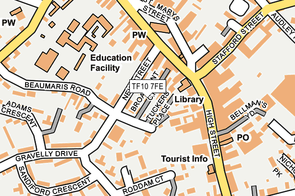 TF10 7FE map - OS OpenMap – Local (Ordnance Survey)