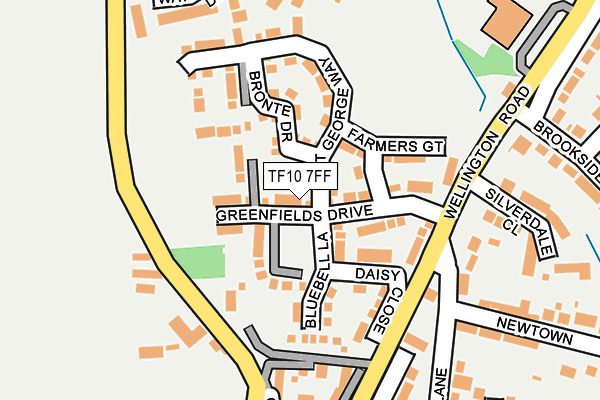 TF10 7FF map - OS OpenMap – Local (Ordnance Survey)