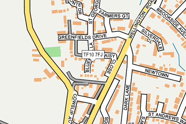 TF10 7FJ map - OS OpenMap – Local (Ordnance Survey)