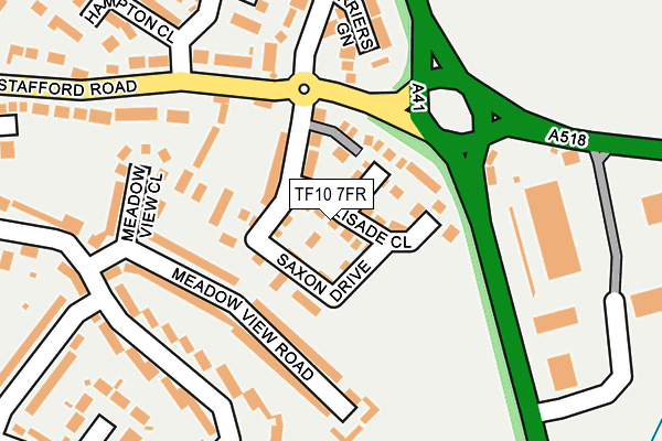 TF10 7FR map - OS OpenMap – Local (Ordnance Survey)