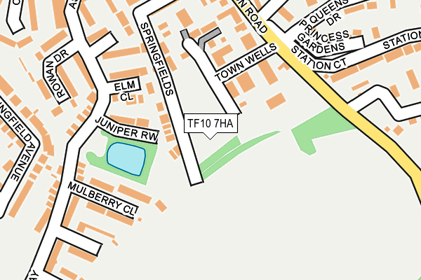 TF10 7HA map - OS OpenMap – Local (Ordnance Survey)