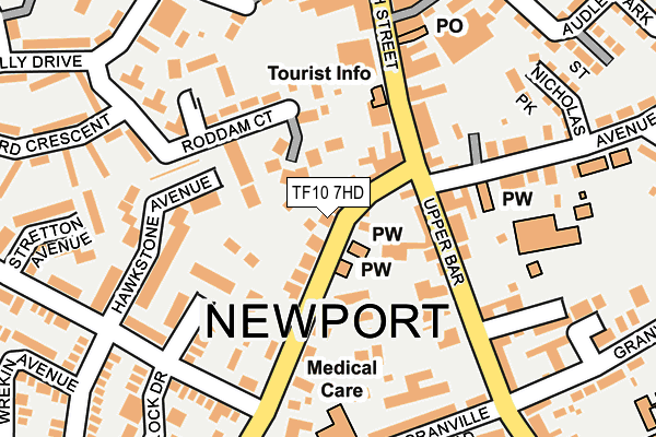 TF10 7HD map - OS OpenMap – Local (Ordnance Survey)