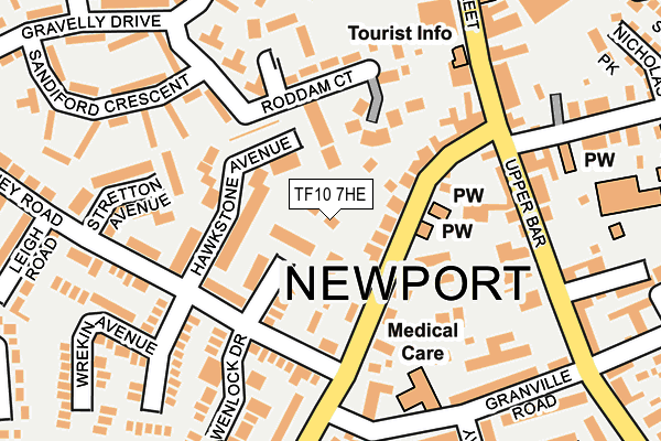 TF10 7HE map - OS OpenMap – Local (Ordnance Survey)