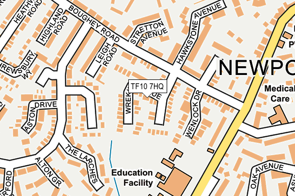 TF10 7HQ map - OS OpenMap – Local (Ordnance Survey)