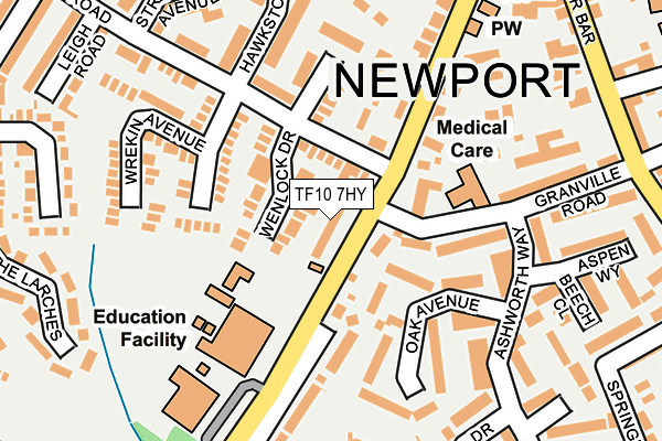 TF10 7HY map - OS OpenMap – Local (Ordnance Survey)