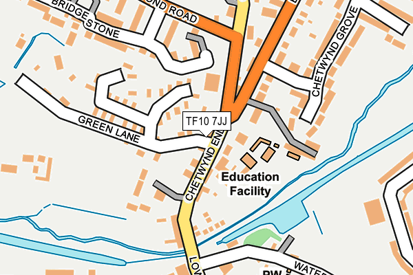 TF10 7JJ map - OS OpenMap – Local (Ordnance Survey)