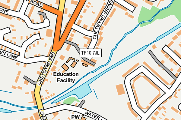 TF10 7JL map - OS OpenMap – Local (Ordnance Survey)