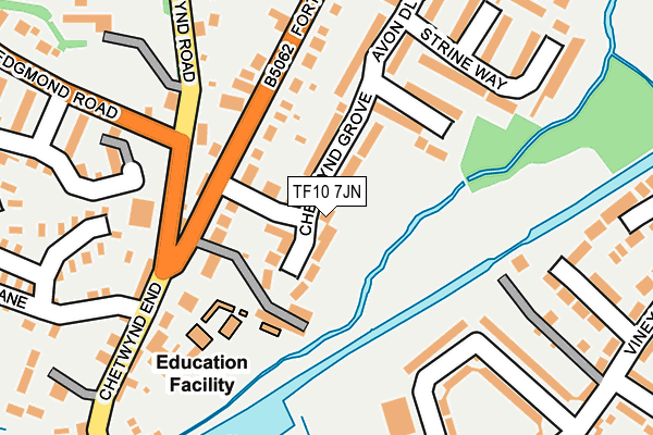 TF10 7JN map - OS OpenMap – Local (Ordnance Survey)