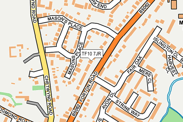 TF10 7JR map - OS OpenMap – Local (Ordnance Survey)