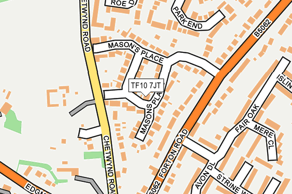 TF10 7JT map - OS OpenMap – Local (Ordnance Survey)