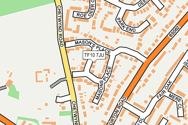 TF10 7JU map - OS OpenMap – Local (Ordnance Survey)