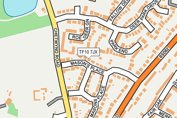 TF10 7JX map - OS OpenMap – Local (Ordnance Survey)