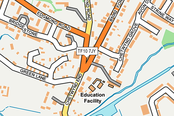 TF10 7JY map - OS OpenMap – Local (Ordnance Survey)