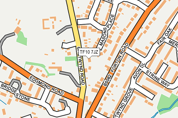 TF10 7JZ map - OS OpenMap – Local (Ordnance Survey)