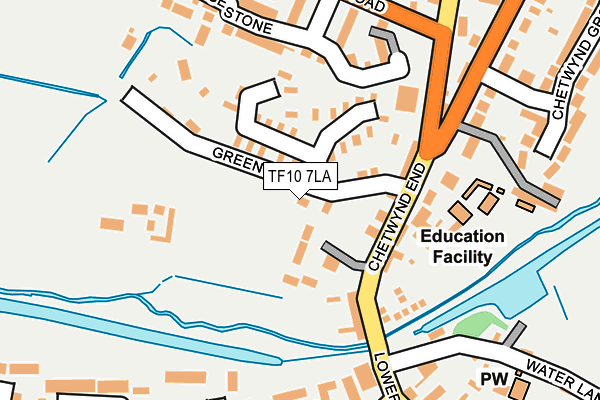 TF10 7LA map - OS OpenMap – Local (Ordnance Survey)